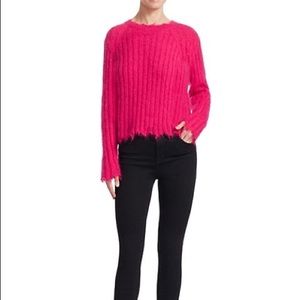 IRO Fuschia Crewneck Sweater Mohair Wool Small